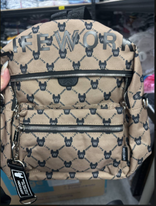 [S] LIFEWORK RADOK MONOGRAM MINI BACKPACK,PATTERN BEIGE, LW235BG30196F (SLW278)