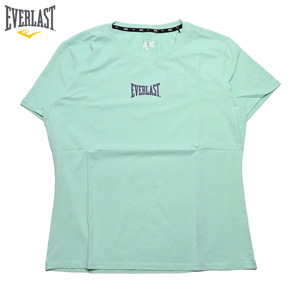 EVERLAST 短T 休閒LOGO 棉T 蘋果綠 女 4022100671