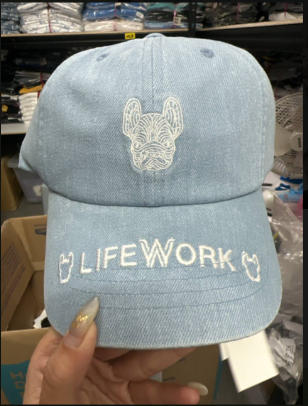[S] LIFEWORK LW235CP200 LOGO LETTERING BASEBALL CAP,INDIGO, LW235CP20048F (SLW285)
