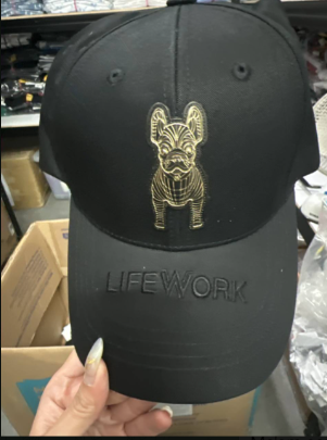 S] LIFEWORK GOLD SILICON STANDING RADOG CAP,BLACK