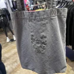 [S] LIFEWORK RECTANGLE OPEN FABRIC TOTE BAG,LIGHT GREY, LW235BG42032F (SLW288)