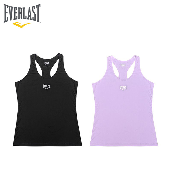 EVERLAST 背心 紫 胸前LOGO 吸排 挖背 運動 上衣 女 4022165191
