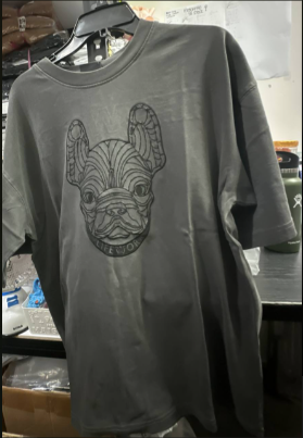 [S] LIFEWORK DARK GREY LOGO SHORT-SLEEVE T-SHIRT,BLACK, LW232TS080-2-40 (SLW289)