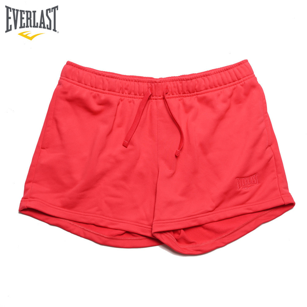 EVERLAST 短褲 桃紅 刺繡LOGO 抽繩 休閒 棉短褲 女 4022180152