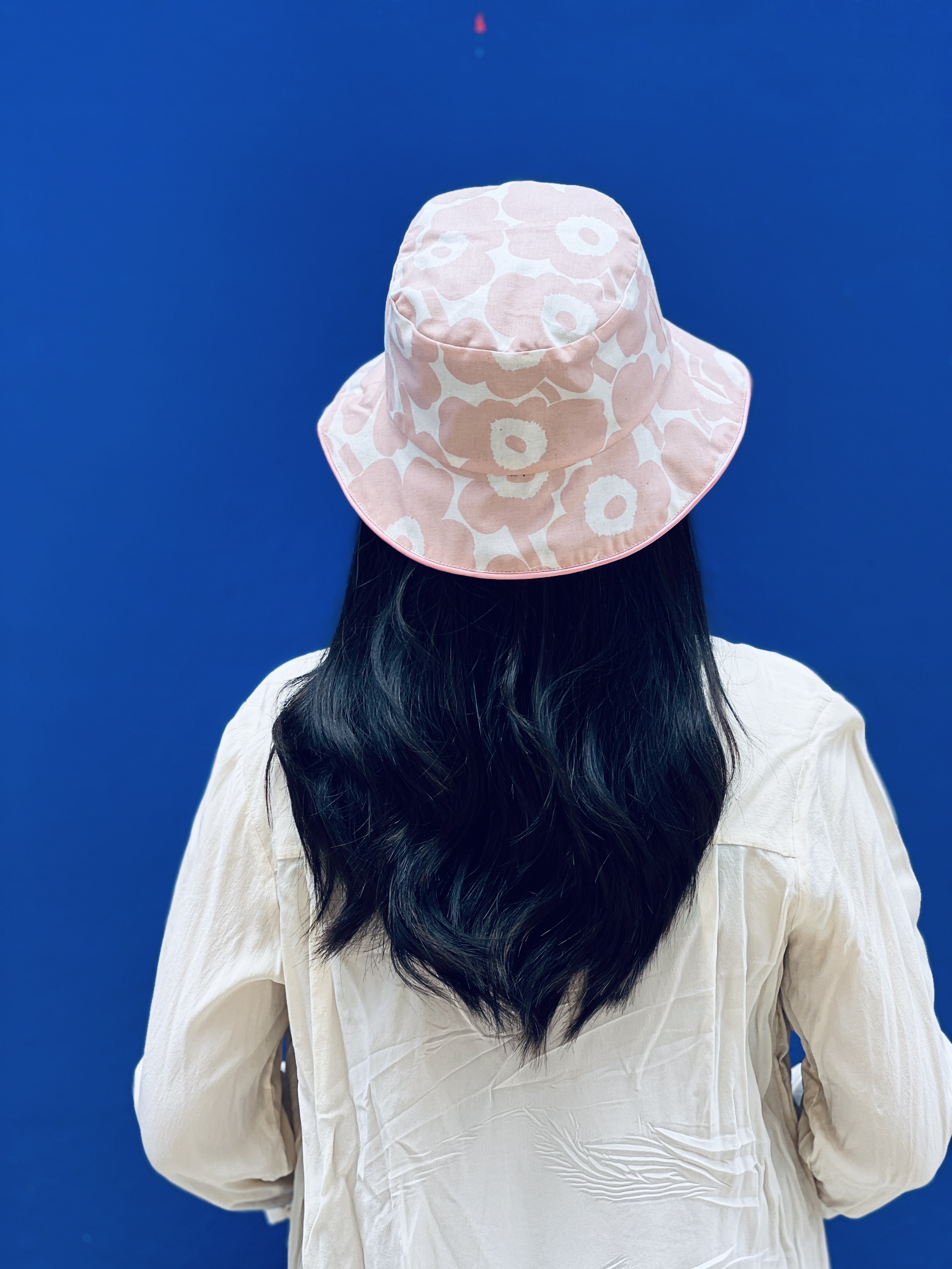 Revisable Bucket Hat | Marimekko Japan limited pink 細花 with pink highlight