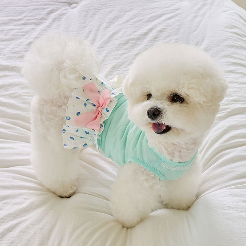 涼感透氣荷葉邊衣裙 (薄荷綠) - It’s sunny outside