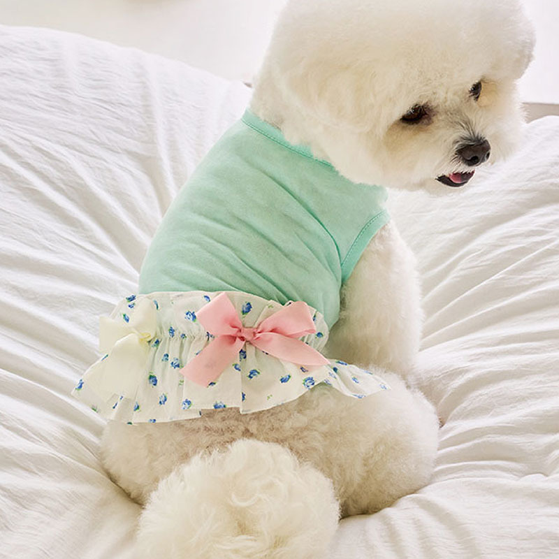 涼感透氣荷葉邊衣裙 (薄荷綠) - It’s sunny outside