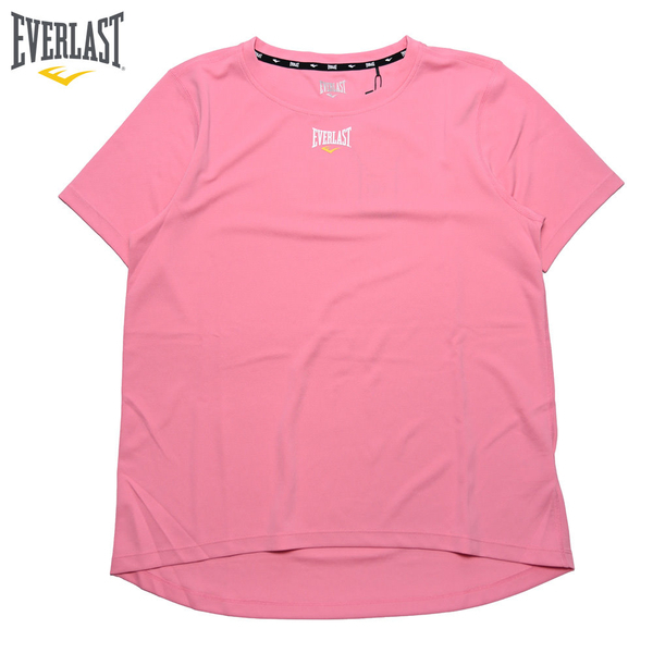 EVERLAST 短袖 短T 粉紅 胸前LOGO 吸排 快乾 上衣 女 4022108041