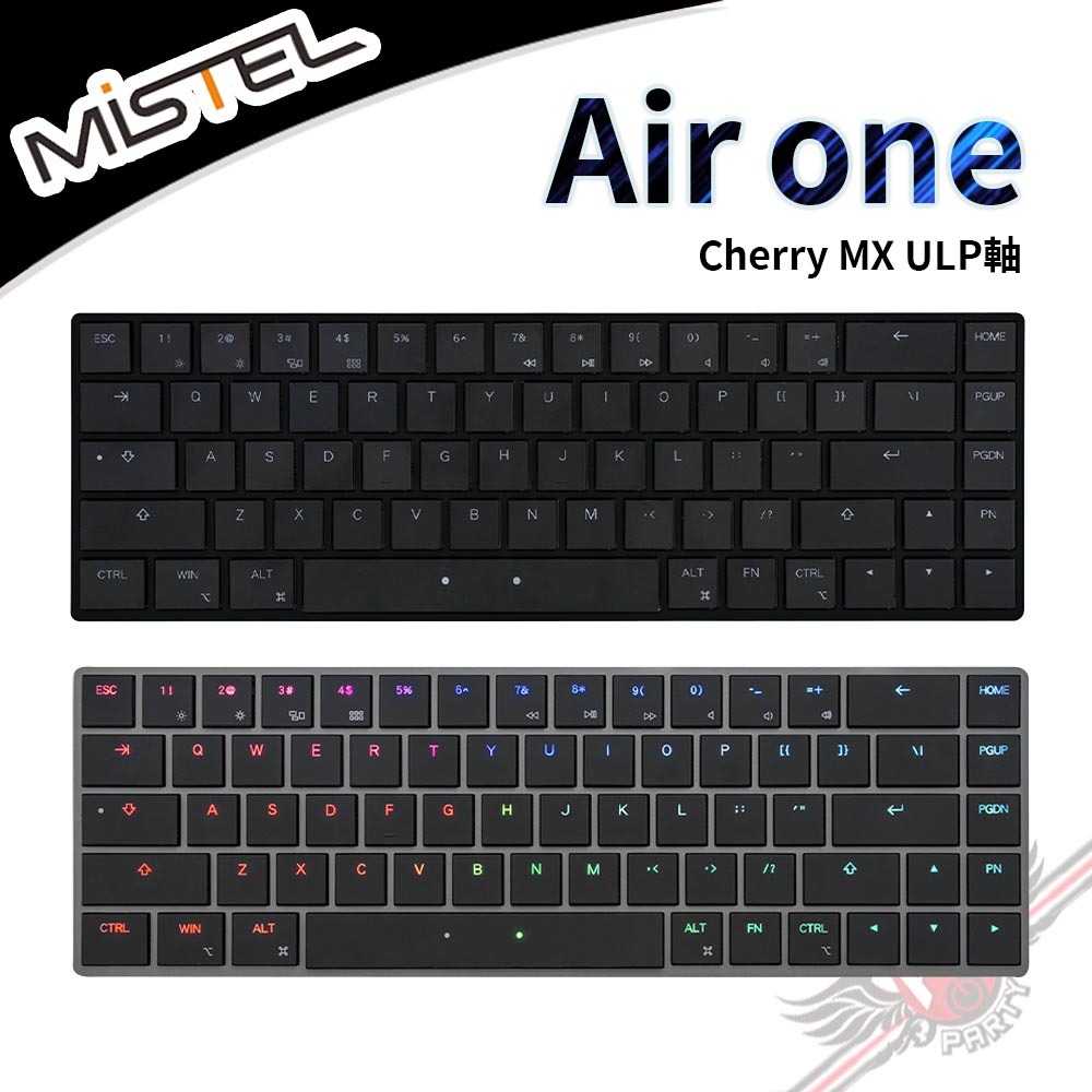 PC PARTY 密斯特MISTEL Air One Cherry MX ULP軸英文版有線鍵盤