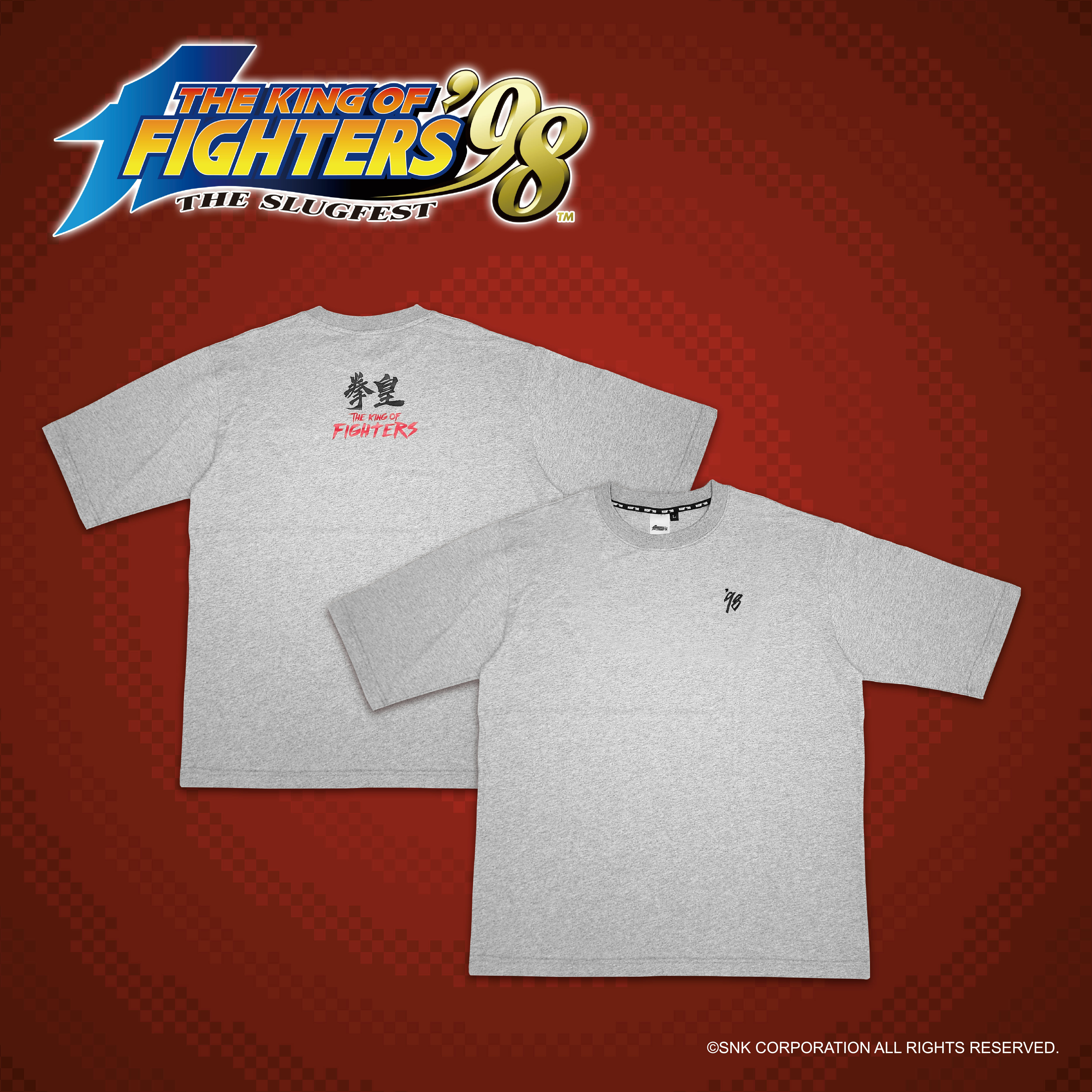 KOF '98-短袖T-shirt-98拳皇款-灰