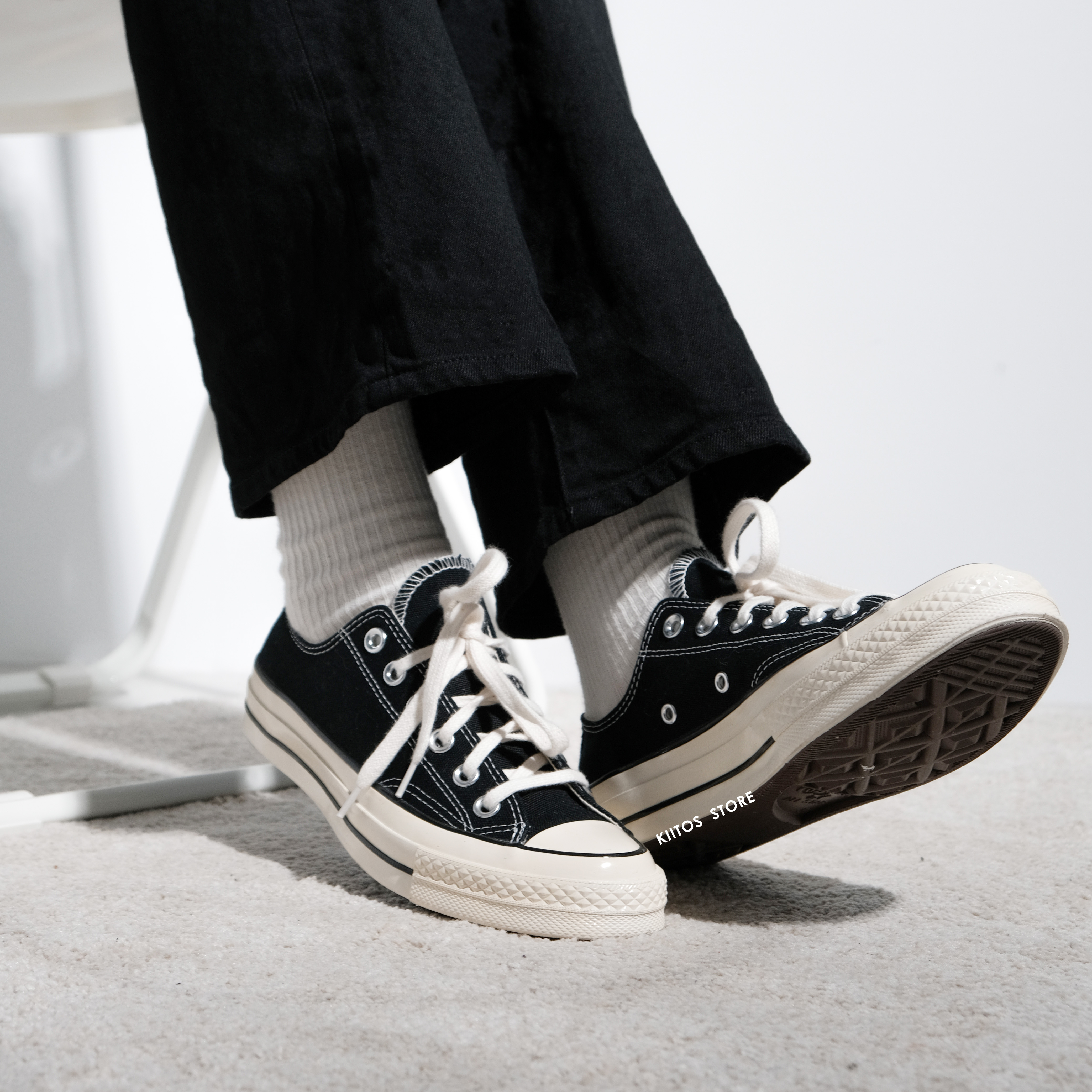 Converse   1970 低筒 黑色 奶油底 162058C