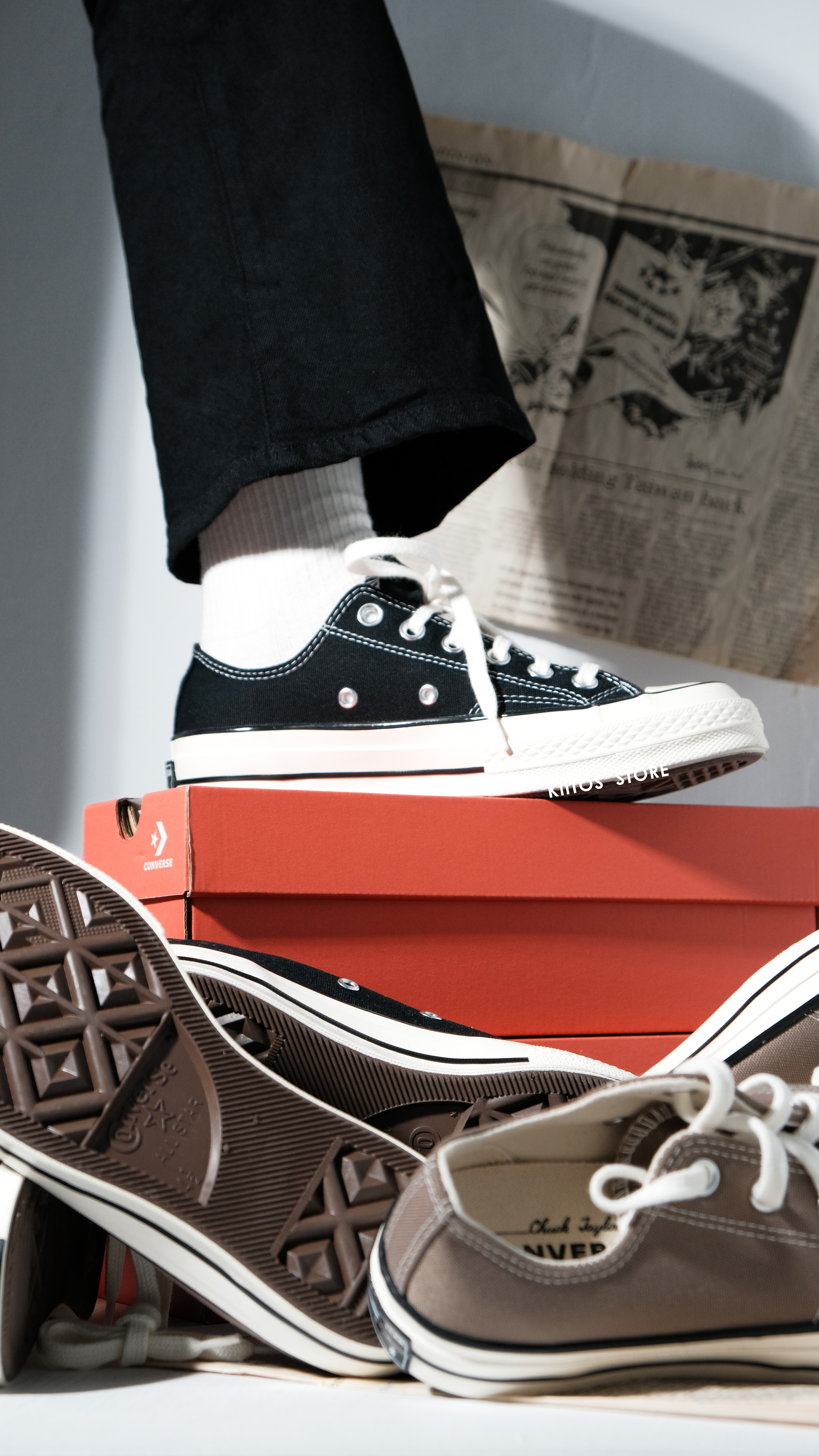 Converse   1970 低筒 黑色 奶油底 162058C