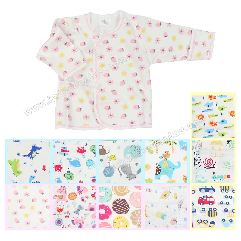 Koma Land: 嬰兒雙面布印花孖襟和尚袍 BE3028