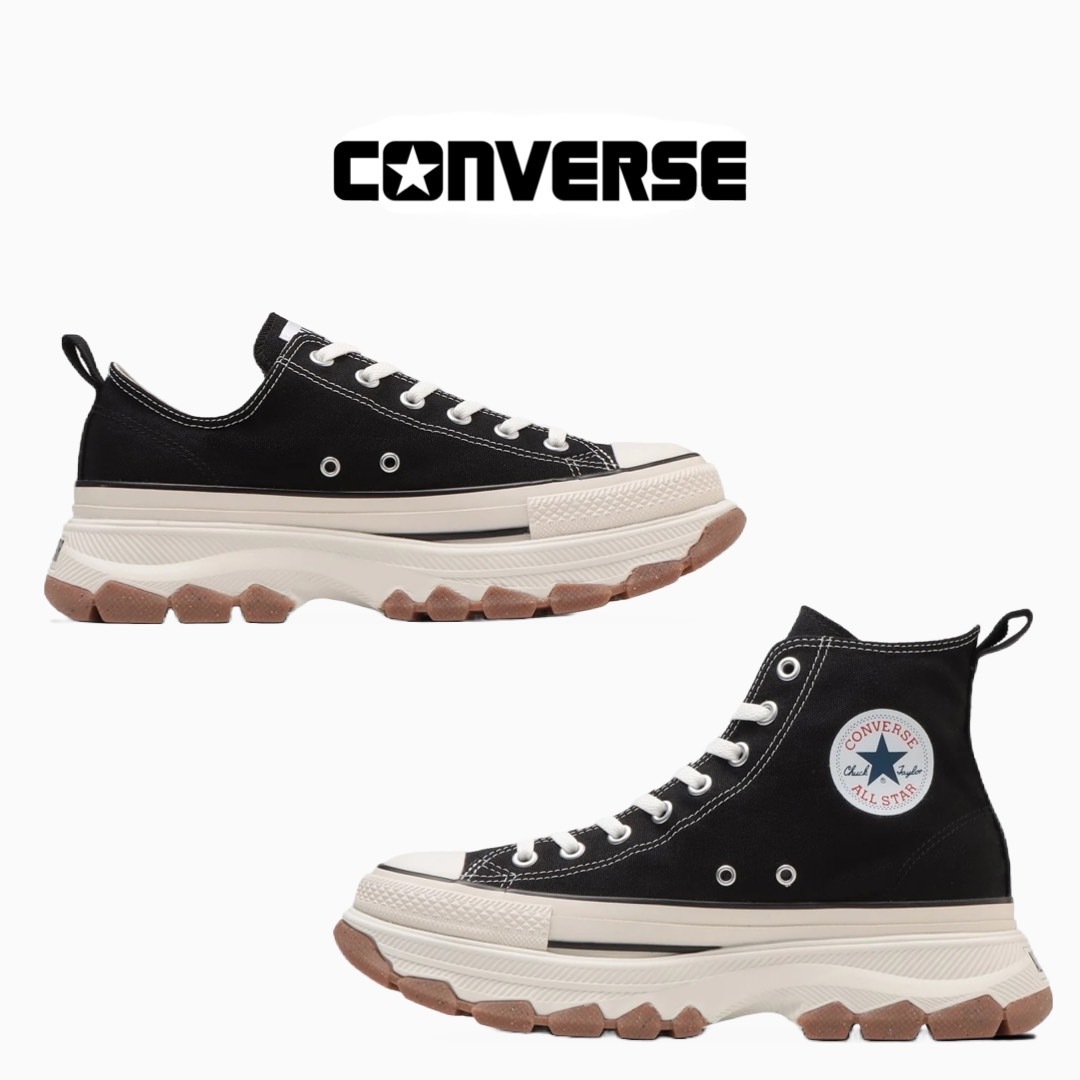 預購┃日本限定 CONVERSE ALL STAR Ⓡ TREKWAVE 厚底 焦糖底 黑帆布