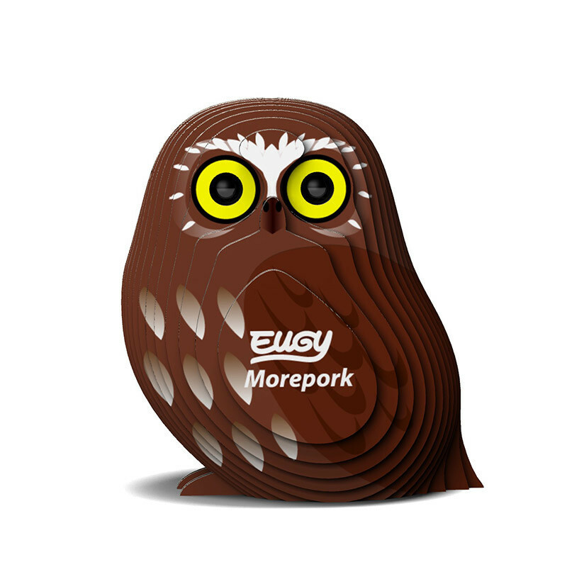EUGY 3D Cardboard Kit Set Model - 036 Morepork (Ruru)