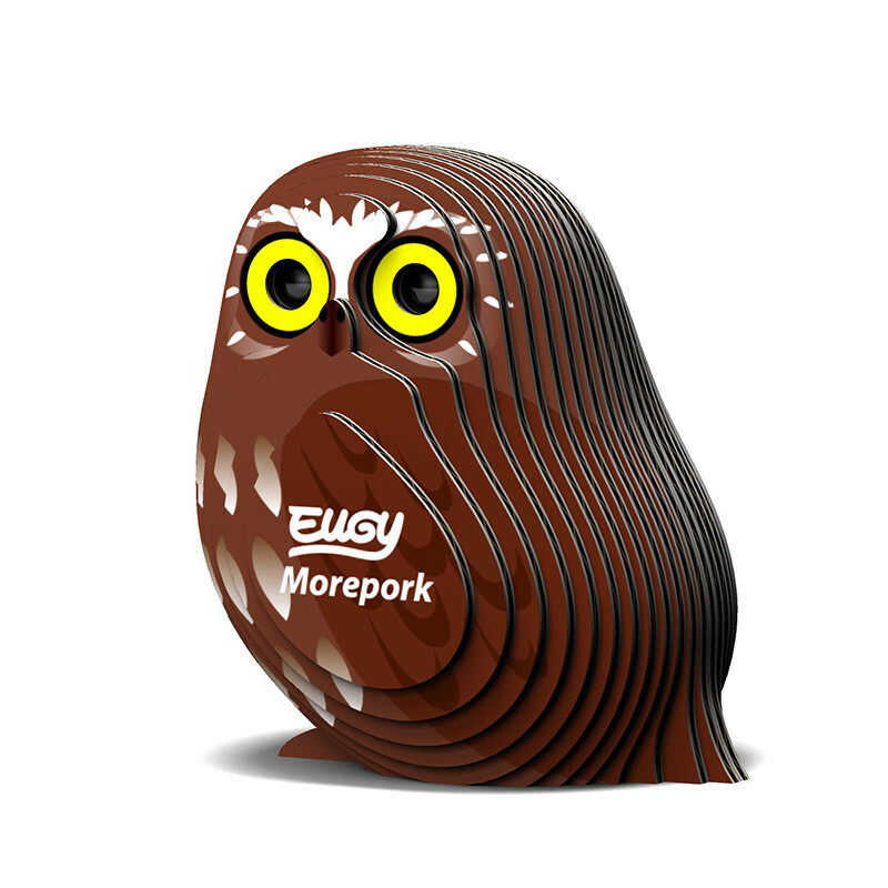 EUGY 3D Cardboard Kit Set Model - 036 Morepork (Ruru)