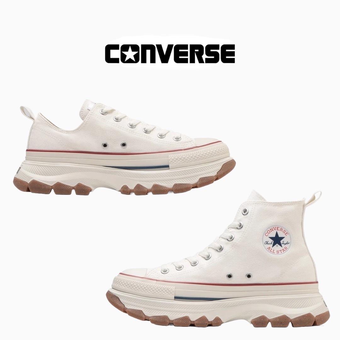 預購┃日本 CONVERSE ALL STAR Ⓡ TREKWAVE 厚底 焦糖底 白帆布