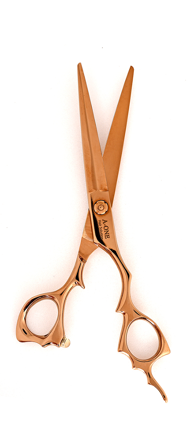 A-ONE_日本製玫瑰金乾濕剪刀6吋)