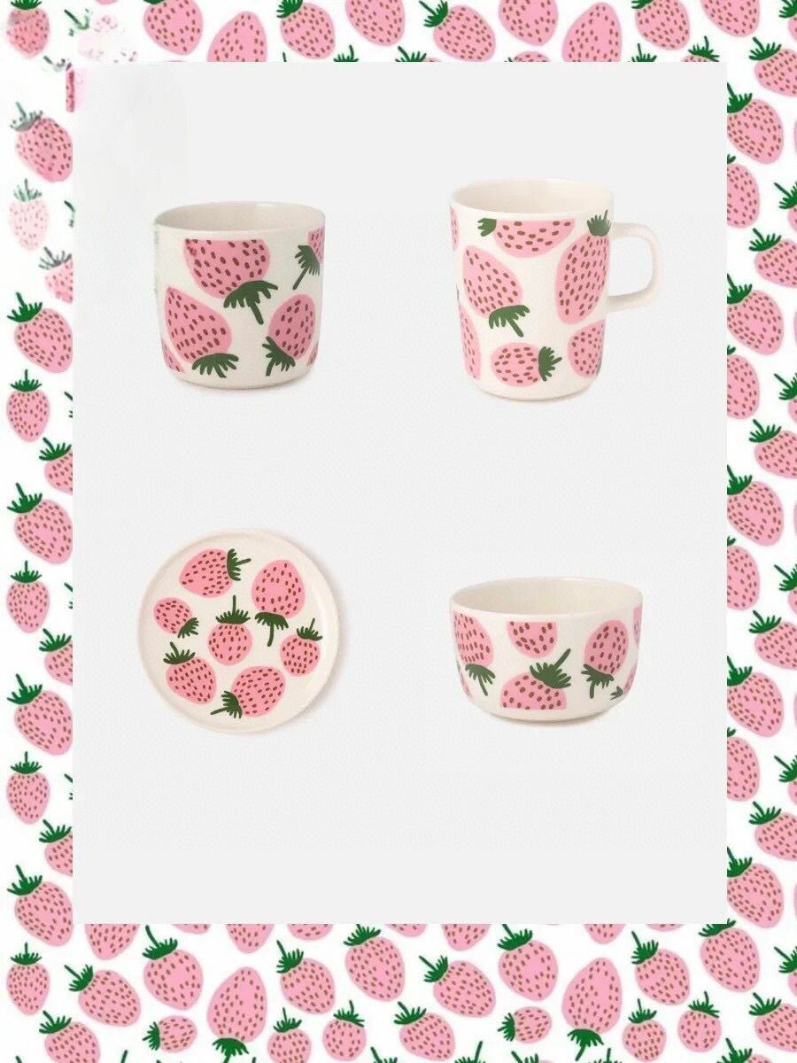 Marimekko Mansikka粉草莓系列