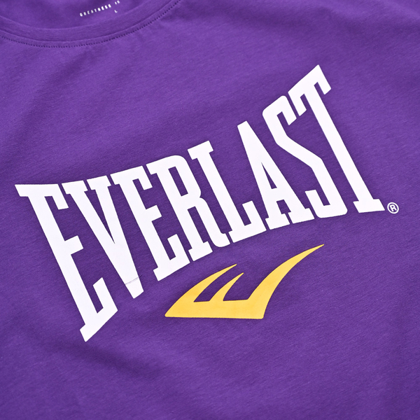 EVERLAST 短T 短袖 紫色 大LOGO 棉T 休閒 上衣 女 4022100792