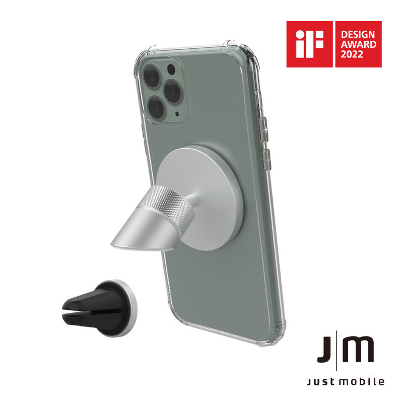 Just Mobile | AluDisc™ Go 鋁合金萬向磁吸車架 (非 MagSafe 版本)(適用iPhone 11 及先前機型、安卓機型)