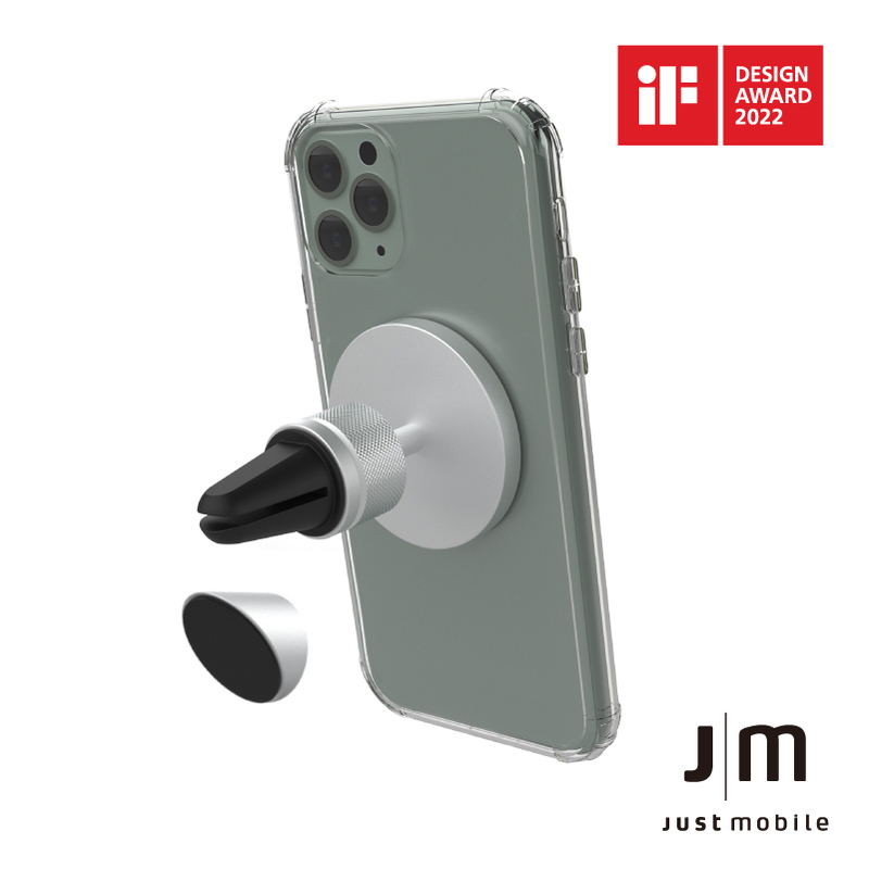 Just Mobile | AluDisc™ Go 鋁合金萬向磁吸車架 (非 MagSafe 版本)(適用iPhone 11 及先前機型、安卓機型)