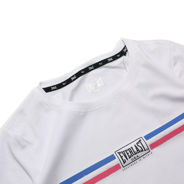 EVERLAST 短袖 短T 白 藍紅 印花 棉T 上衣 女 4022100800