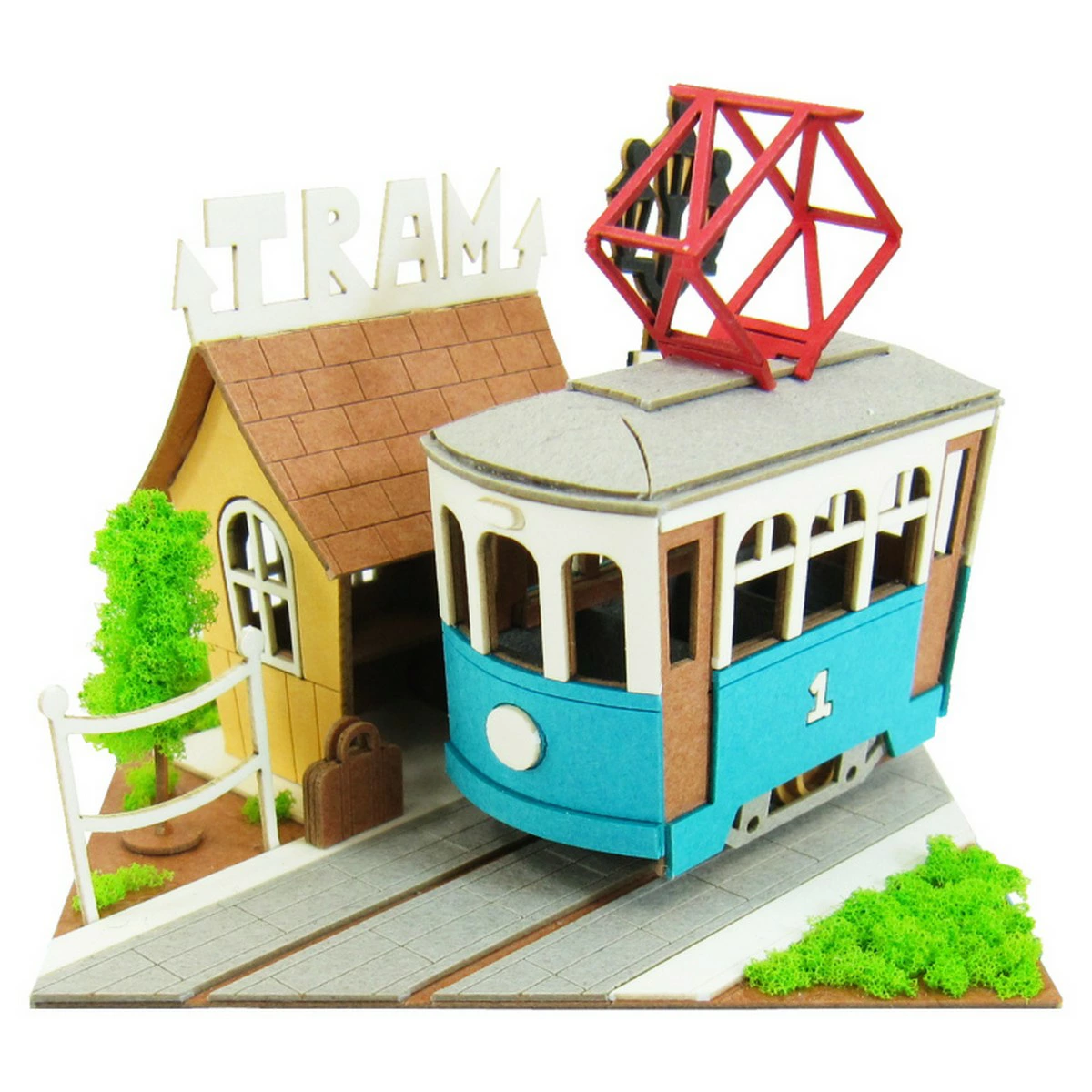 日本sankei 微縮藝術精品_【MP05-14】トラムとのりば