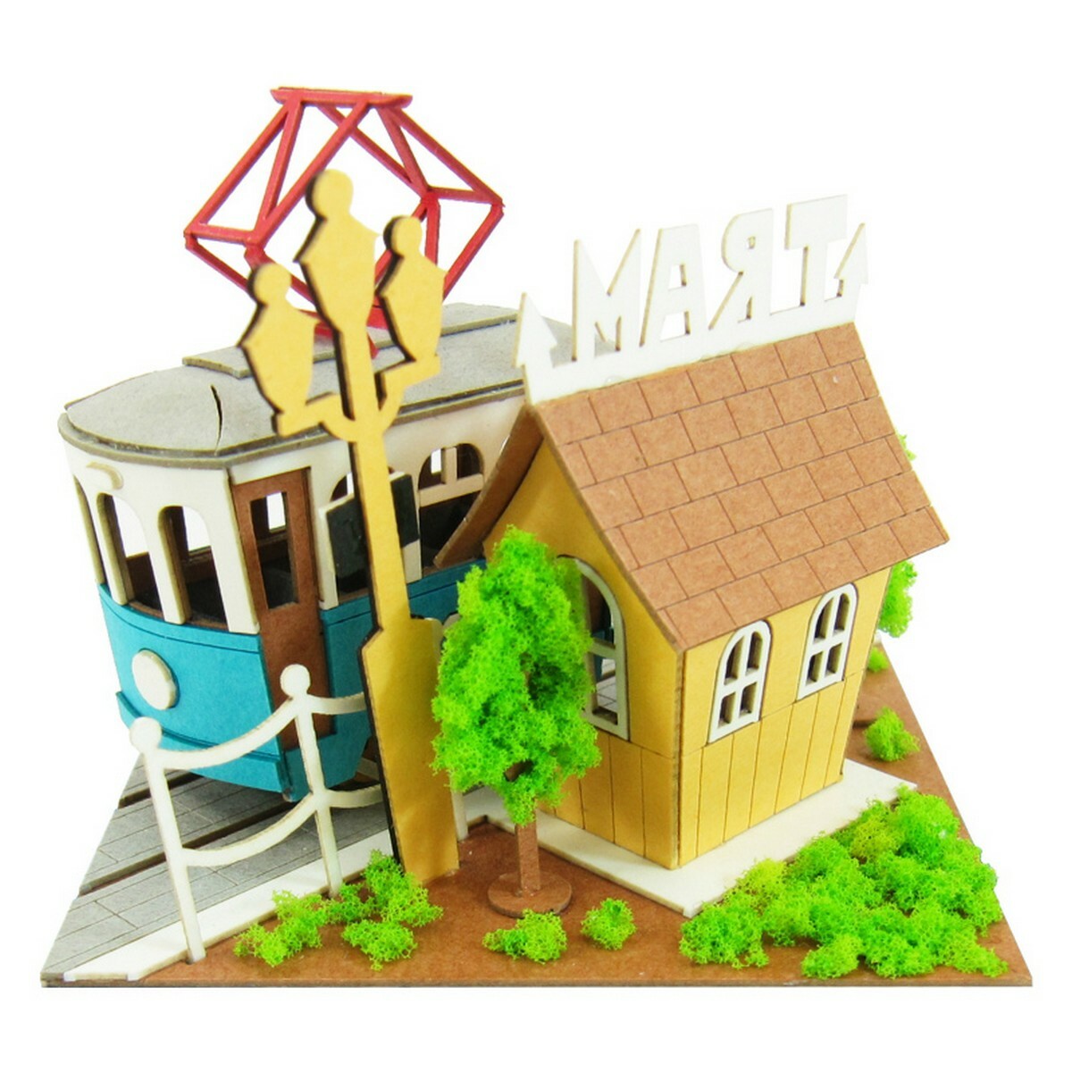 日本sankei 微縮藝術精品_【MP05-14】トラムとのりば