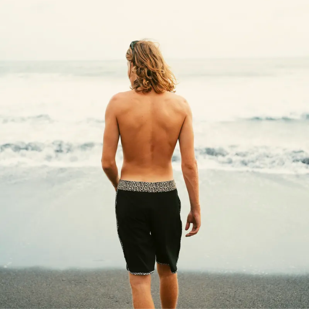 ▲Zurf 夏季衝浪豹紋拼接五分褲 [ZK111] 豹紋