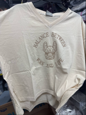 [S] LIFEWORK ROUND LOGO PIGMENT SHORT-SLEEVE T-SHIRT,SAND, LW232TS813-1-11 (SLW316)