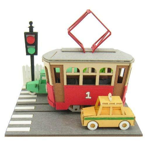 日本sankei 微縮藝術精品_【MP05-15】トラムと自動車