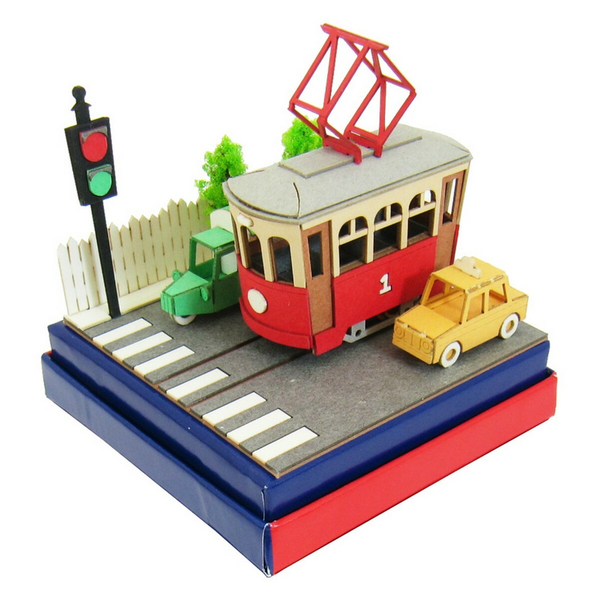 日本sankei 微縮藝術精品_【MP05-15】トラムと自動車