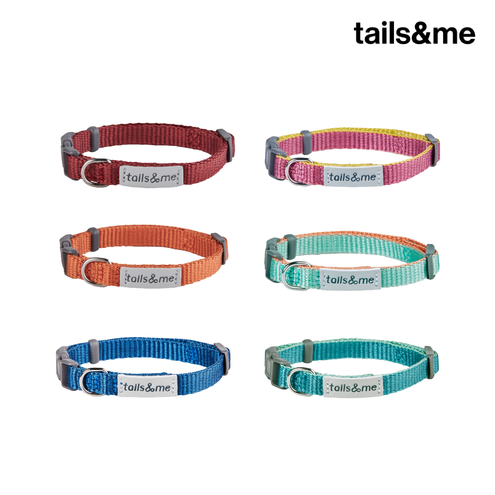 tails&me 尾巴與我 | 經典尼龍帶系列-貓用安全項圈 (6色)