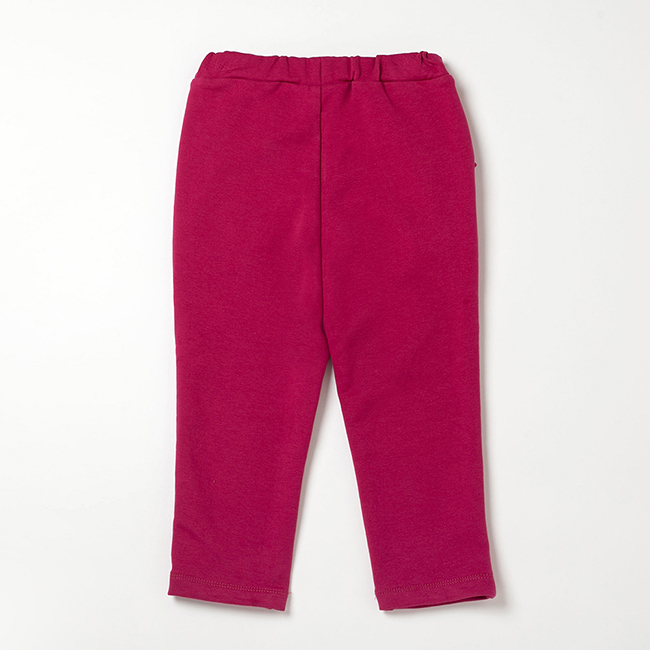 PIPPY 甜蜜小兔刺繡彈性棉長褲 桃紅