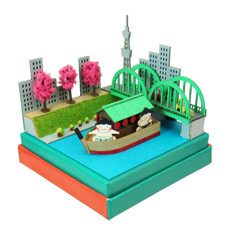 日本sankei 微縮藝術精品_【MP05-20】お相撲さんと屋形船