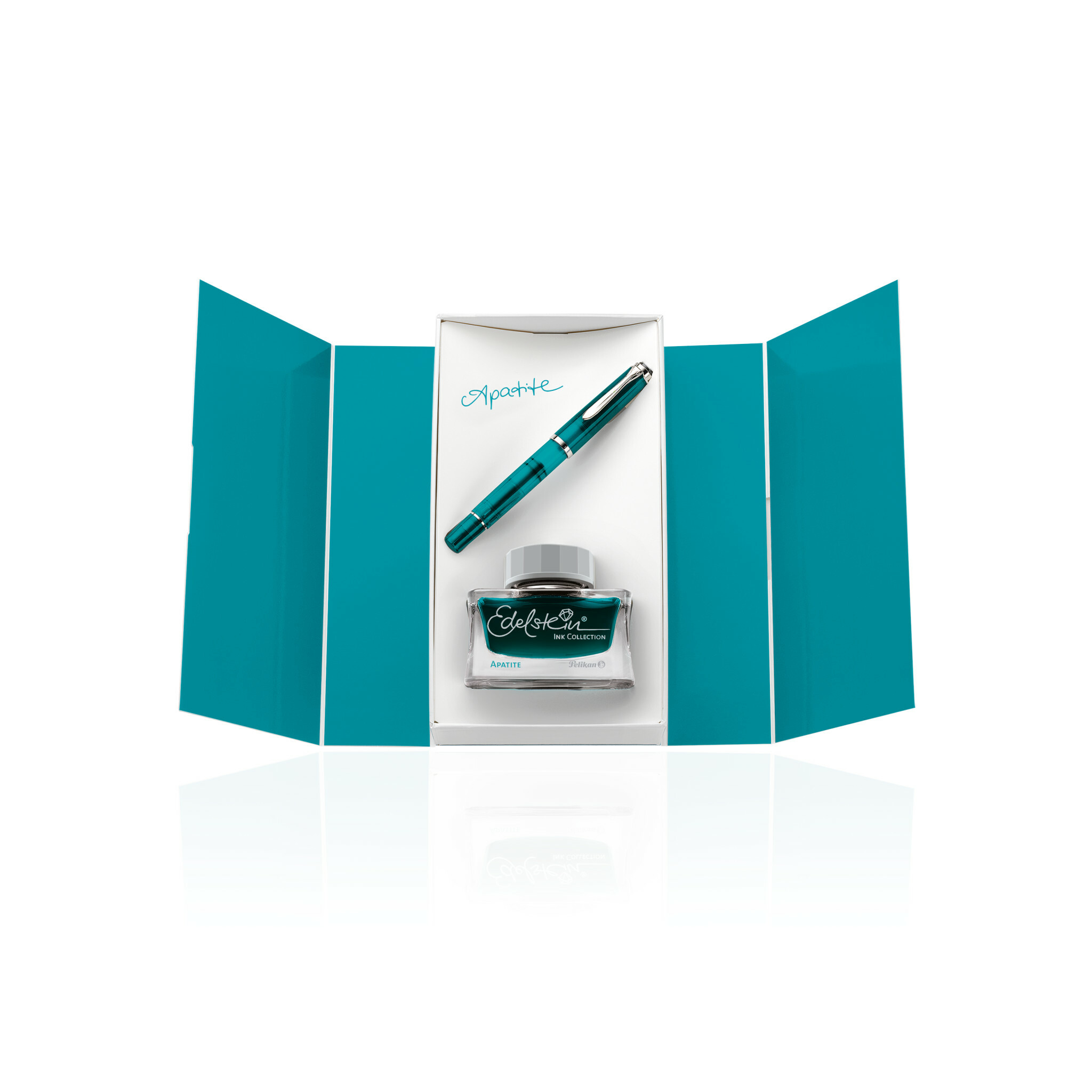 PELIKAN百利金 M205磷灰石藍鋼筆墨水禮盒組