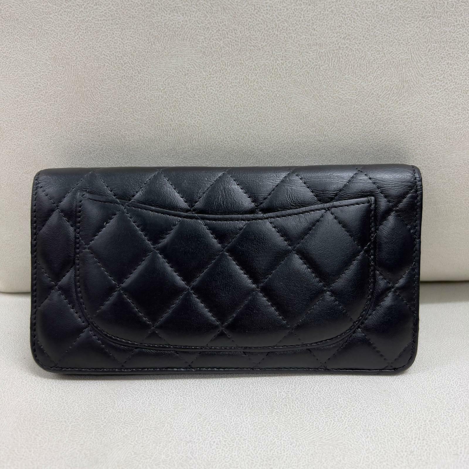 90%NEW 二手CC 長銀包 黑色羊皮銀扣 #香榭站正品