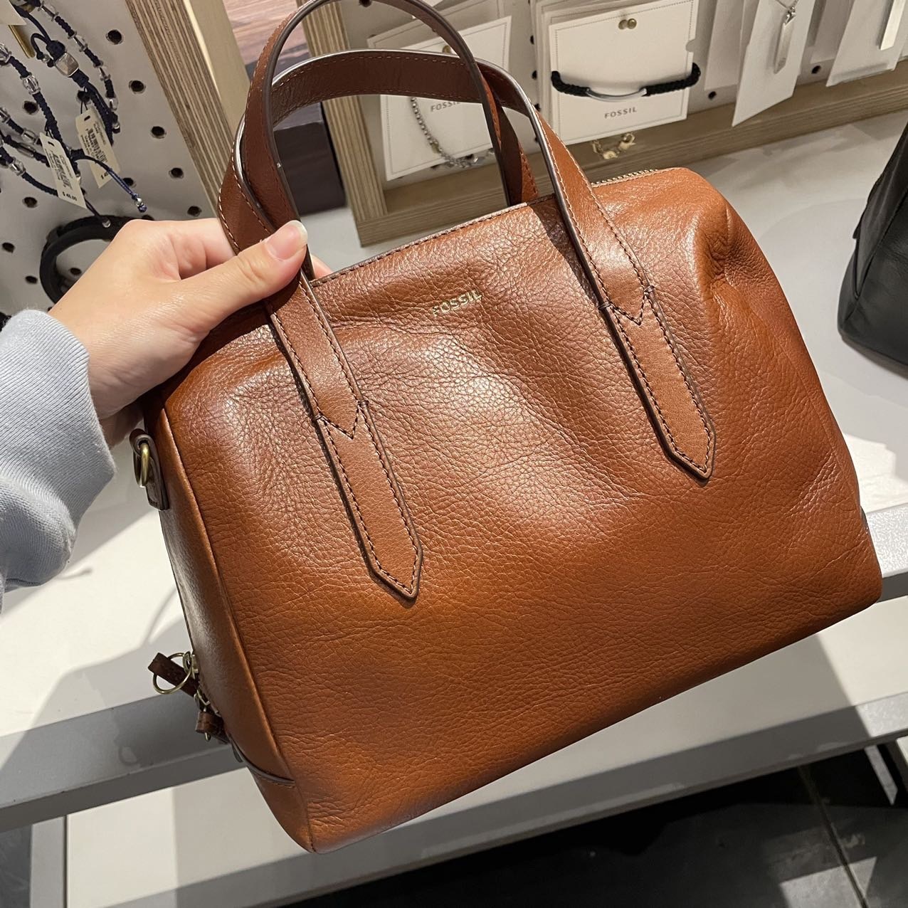 預購 FOSSIL SYDNEY 輕量真皮波士頓包