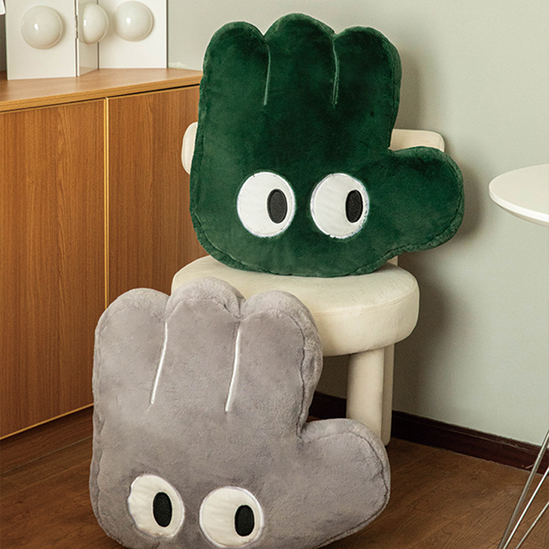 《2852》搞怪大眼毛絨手掌抱枕