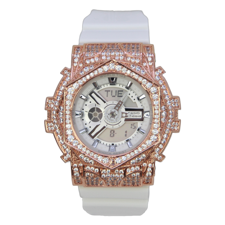 玫瑰金 改裝手錶 BA-110X-7A3 - 玫瑰