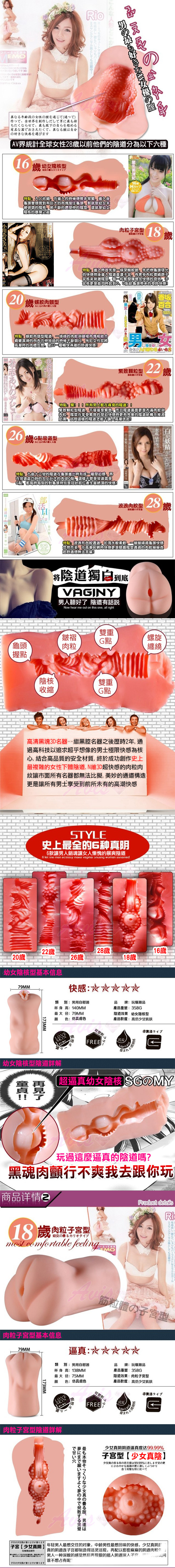 黑魂名器｜6個階段女性陰道｜素人名氣