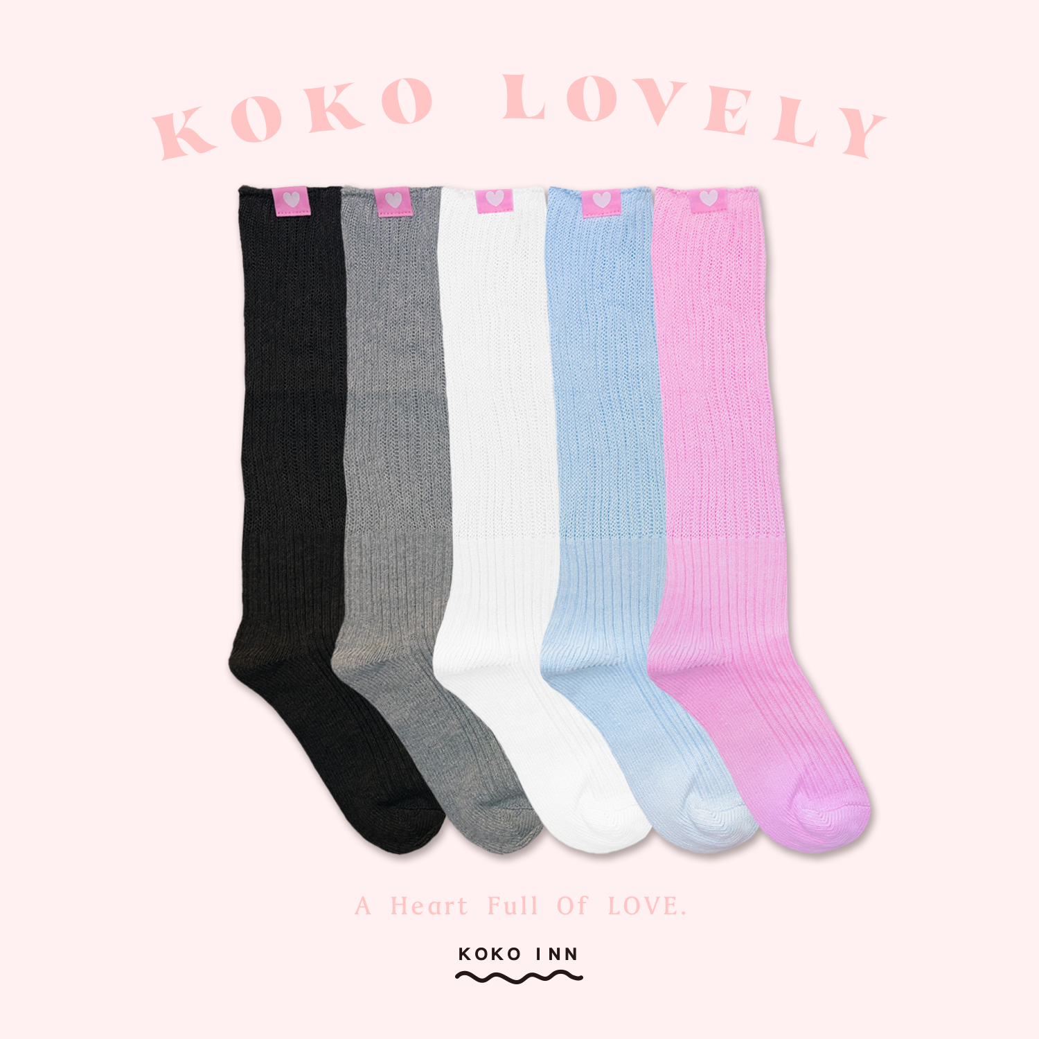 KOKO LOVELY 日系長筒針織堆堆襪