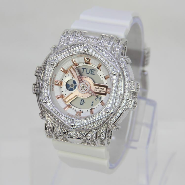 銀色 改裝手錶 BA-110RG-7A - Rokkaku