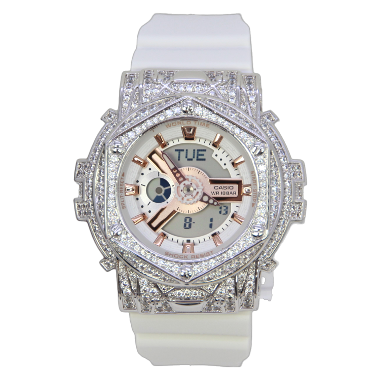 銀色 改裝手錶 BA-110RG-7A - Rokkaku