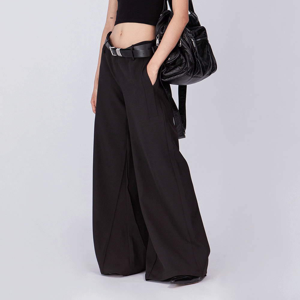 低腰Ｖ型西裝長褲