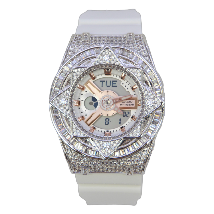 銀色 改裝手錶 BA-110RG-7A - 魔法星