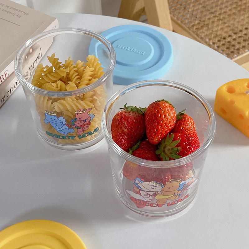 《2857》可愛天使熊兔保鮮密封罐