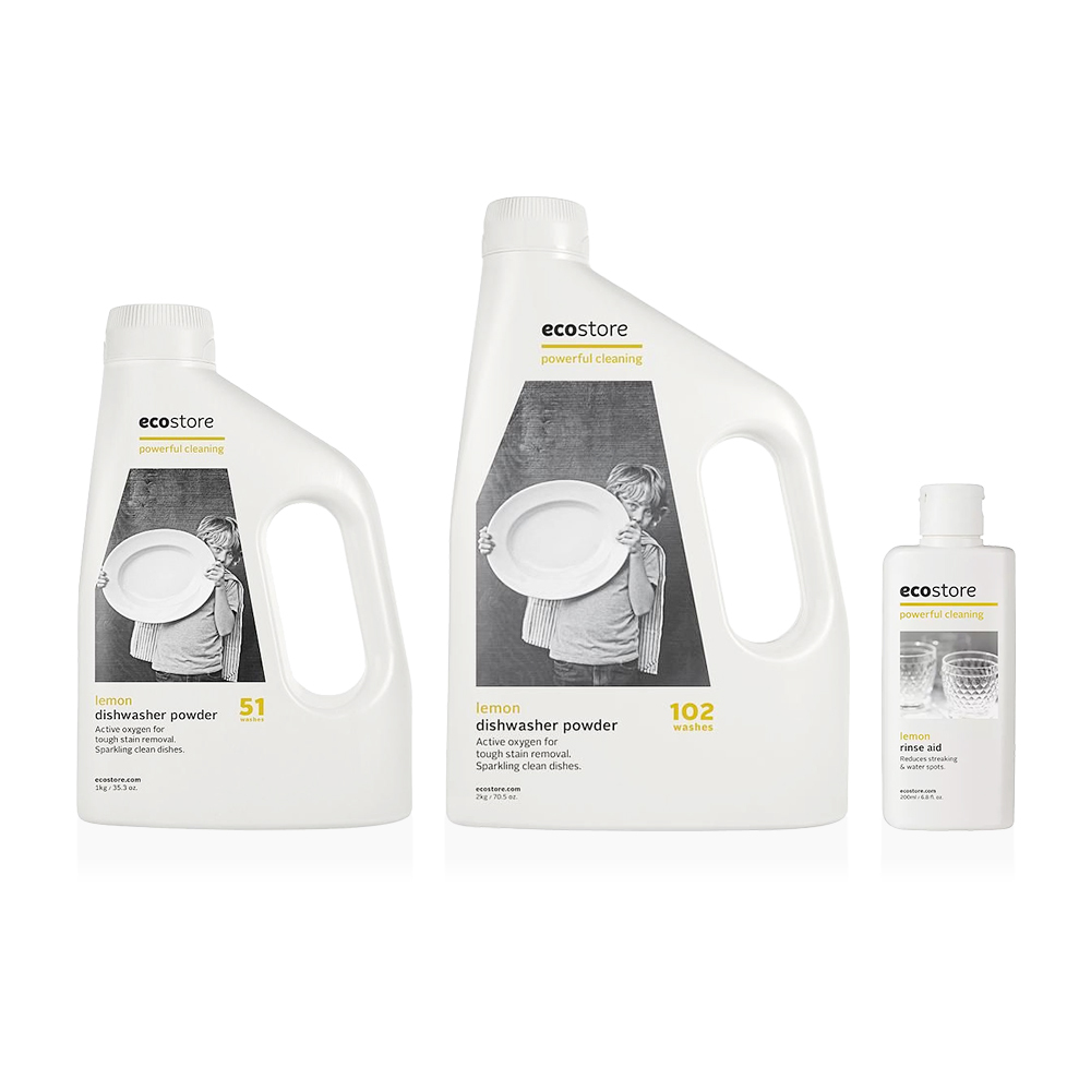 ecostore宜可誠 洗碗機專用環保洗碗粉 經典檸檬1KG/2KG/潤乾精 台灣公司貨