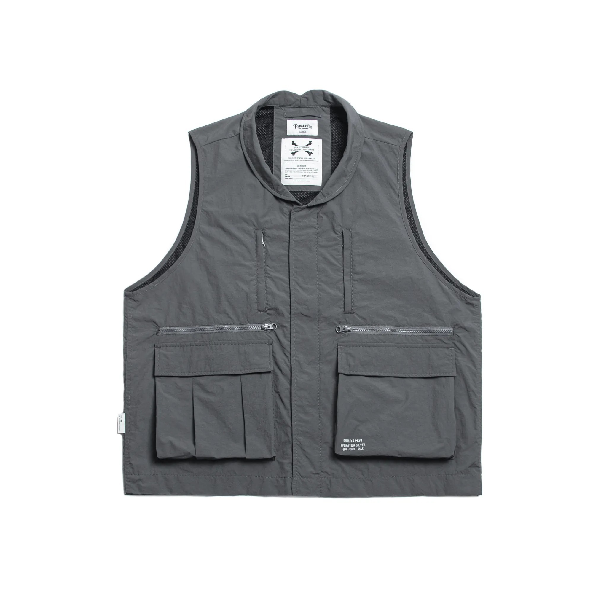 PERSEVERE X OWIN - THE OPERATION SILVER - MODEL 10 WATER-REPELLENT VEST COLOUR 淺灰